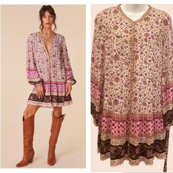 Spell Lady Untamed Tunic Mini Dress Medium - Picture 1 of 16